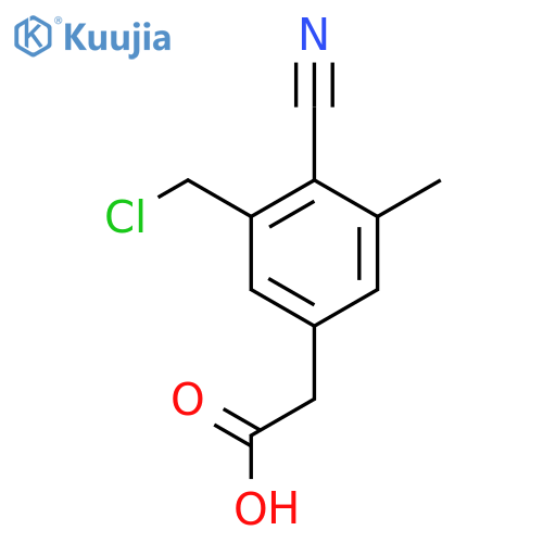 3-Chloromethyl-4-cyano-5-methylphenylacetic acid structure