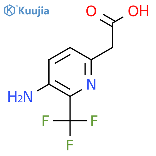 3-Amino-2-(trifluoromethyl)pyridine-6-acetic acid structure