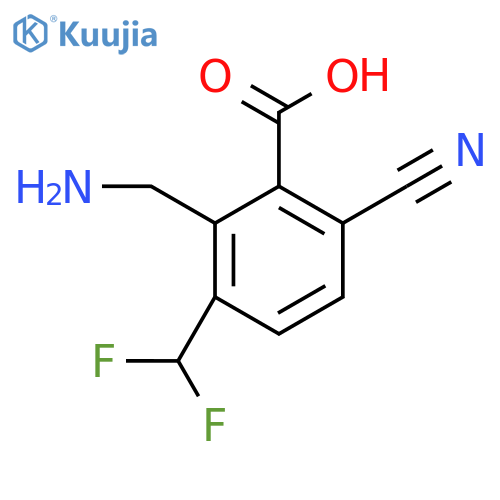2-Aminomethyl-6-cyano-3-(difluoromethyl)benzoic acid structure