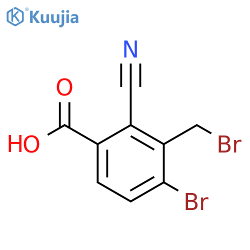 4-Bromo-3-bromomethyl-2-cyanobenzoic acid structure