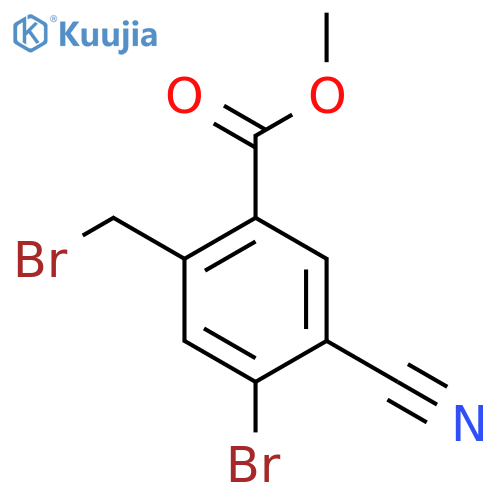 Methyl 4-bromo-2-bromomethyl-5-cyanobenzoate structure