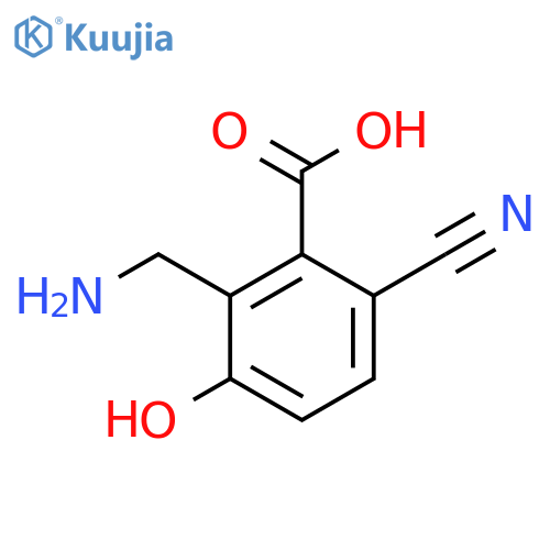 2-Aminomethyl-6-cyano-3-hydroxybenzoic acid structure