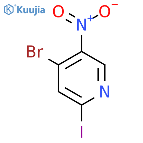 4-Bromo-2-iodo-5-nitropyridine structure