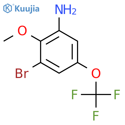3-Bromo-2-methoxy-5-(trifluoromethoxy)aniline structure