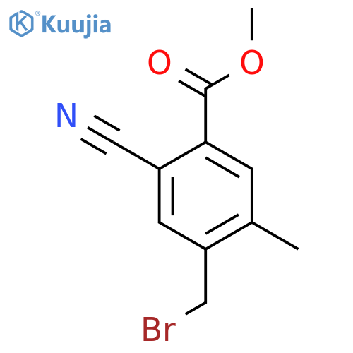 Methyl 4-bromomethyl-2-cyano-5-methylbenzoate structure