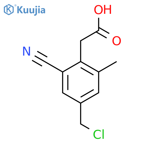 4-Chloromethyl-2-cyano-6-methylphenylacetic acid structure