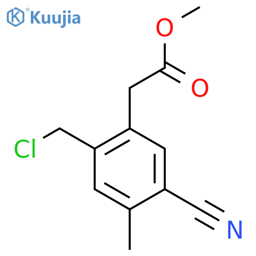 Methyl 2-chloromethyl-5-cyano-4-methylphenylacetate structure