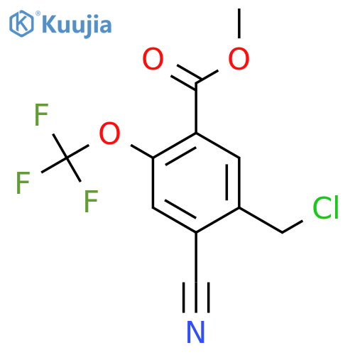 Methyl 5-chloromethyl-4-cyano-2-(trifluoromethoxy)benzoate structure