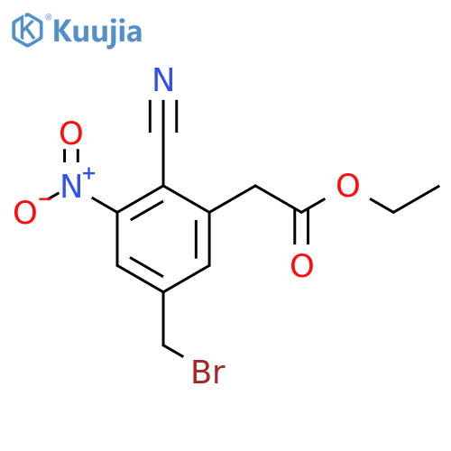 Ethyl 5-bromomethyl-2-cyano-3-nitrophenylacetate structure