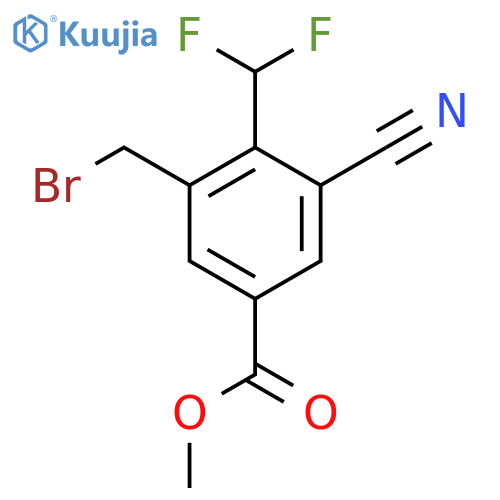 Methyl 3-bromomethyl-5-cyano-4-(difluoromethyl)benzoate structure
