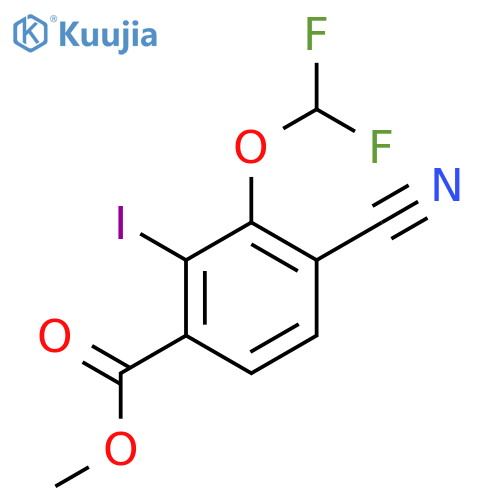 Methyl 4-cyano-3-difluoromethoxy-2-iodobenzoate structure