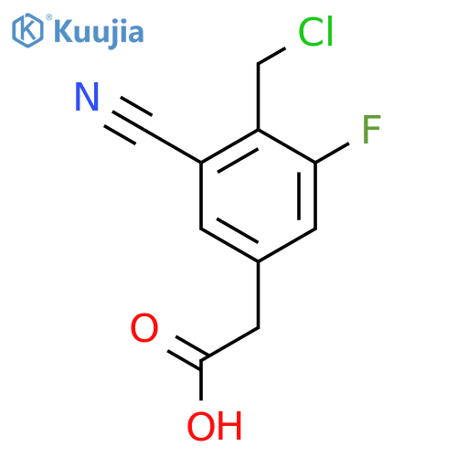 4-Chloromethyl-3-cyano-5-fluorophenylacetic acid structure