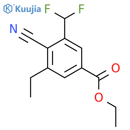 Ethyl 4-cyano-3-difluoromethyl-5-ethylbenzoate structure