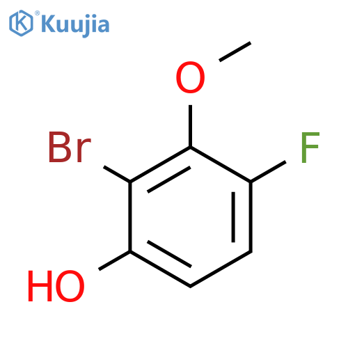 2-Bromo-6-fluoro-3-hydroxyanisole structure