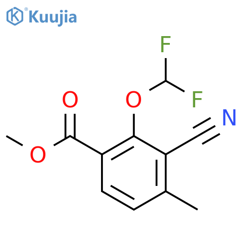 Methyl 3-cyano-2-difluoromethoxy-4-methylbenzoate structure