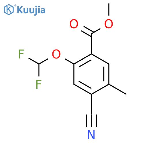 Methyl 4-cyano-2-difluoromethoxy-5-methylbenzoate structure