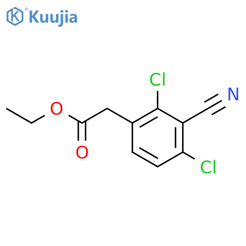 Ethyl 3-cyano-2,4-dichlorophenylacetate structure