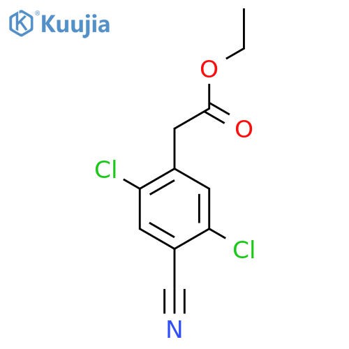 Ethyl 4-cyano-2,5-dichlorophenylacetate structure