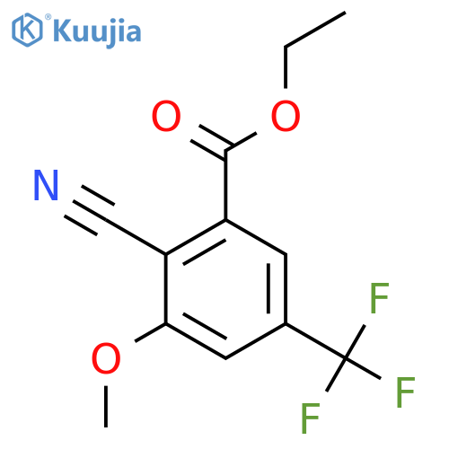 Ethyl 2-cyano-3-methoxy-5-(trifluoromethyl)benzoate structure