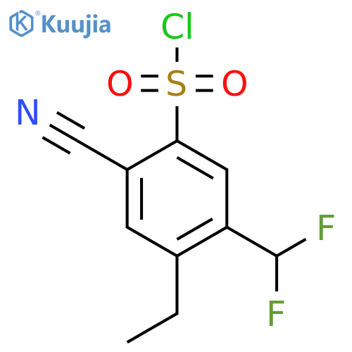 2-Cyano-5-difluoromethyl-4-ethylbenzenesulfonyl chloride structure