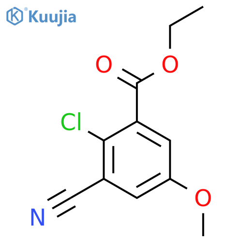 Ethyl 2-chloro-3-cyano-5-methoxybenzoate structure