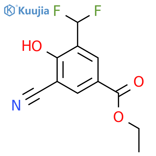 Ethyl 3-cyano-5-difluoromethyl-4-hydroxybenzoate structure