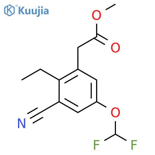 Methyl 3-cyano-5-difluoromethoxy-2-ethylphenylacetate structure