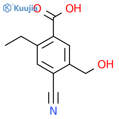4-Cyano-2-ethyl-5-(hydroxymethyl)benzoic acid structure