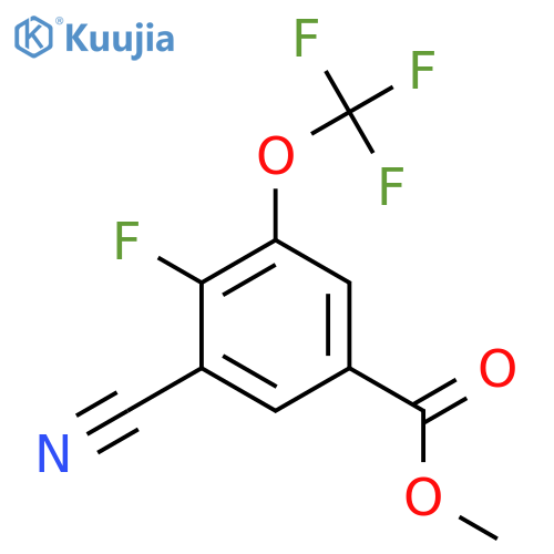 Methyl 3-cyano-4-fluoro-5-(trifluoromethoxy)benzoate structure