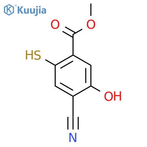 Methyl 4-cyano-5-hydroxy-2-mercaptobenzoate structure