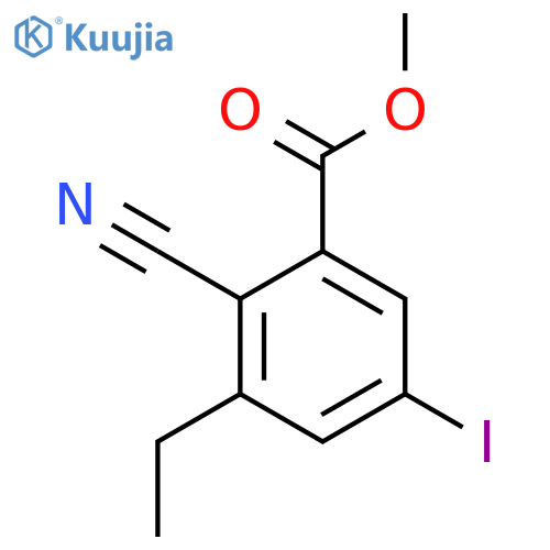 Methyl 2-cyano-3-ethyl-5-iodobenzoate structure