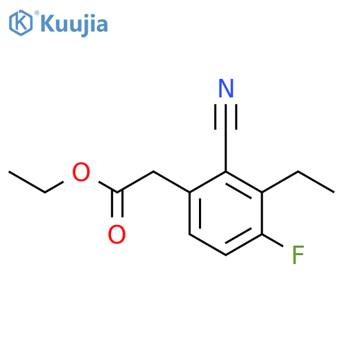Ethyl 2-cyano-4-fluoro-3-ethylphenylacetate structure
