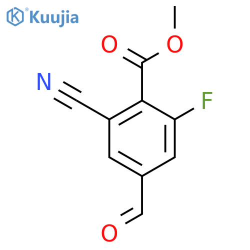 Methyl 2-cyano-6-fluoro-4-formylbenzoate structure