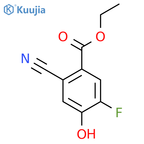 Ethyl 2-cyano-5-fluoro-4-hydroxybenzoate structure