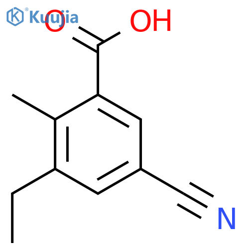 5-Cyano-3-ethyl-2-methylbenzoic acid structure