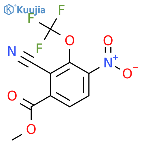 Methyl 2-cyano-4-nitro-3-(trifluoromethoxy)benzoate structure