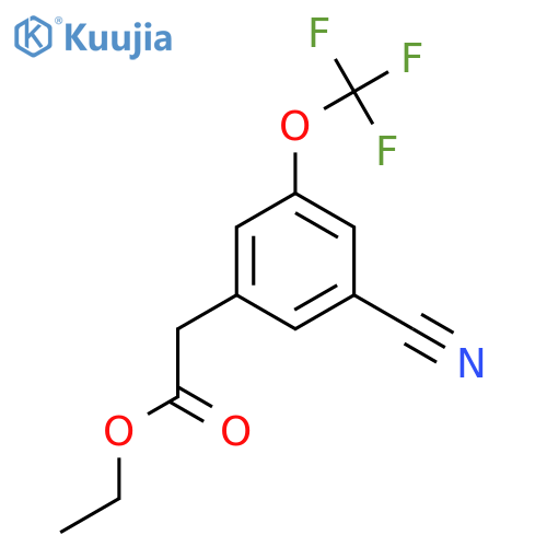 Ethyl 3-cyano-5-(trifluoromethoxy)phenylacetate structure