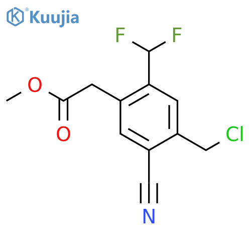 Methyl 4-chloromethyl-5-cyano-2-(difluoromethyl)phenylacetate structure