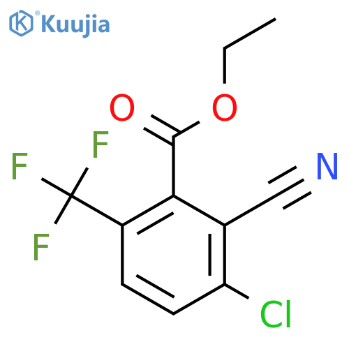Ethyl 3-chloro-2-cyano-6-(trifluoromethyl)benzoate structure