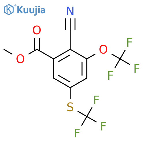 Methyl 2-cyano-3-trifluoromethoxy-5-(trifluoromethylthio)benzoate structure