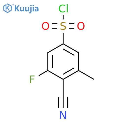 4-Cyano-3-fluoro-5-methylbenzenesulfonyl chloride structure