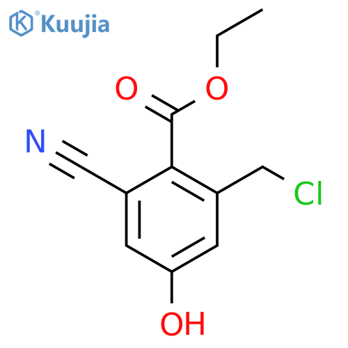 Ethyl 2-chloromethyl-6-cyano-4-hydroxybenzoate structure