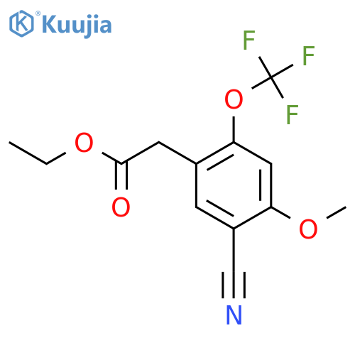 Ethyl 5-cyano-4-methoxy-2-(trifluoromethoxy)phenylacetate structure