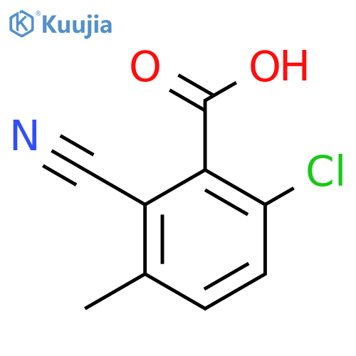 6-Chloro-2-cyano-3-methylbenzoic acid structure