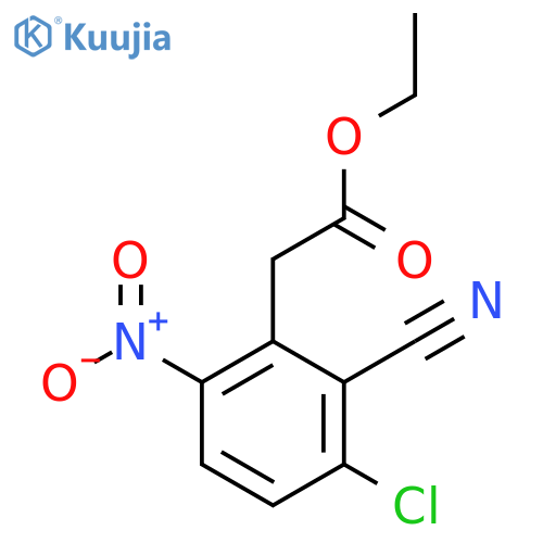 Ethyl 3-chloro-2-cyano-6-nitrophenylacetate structure