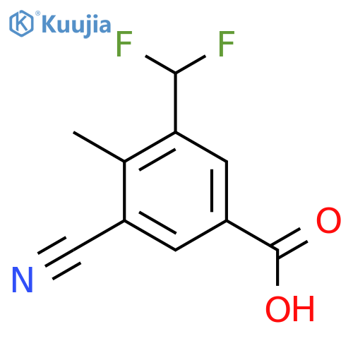 3-Cyano-5-difluoromethyl-4-methylbenzoic acid structure