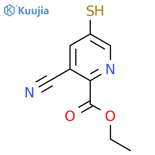 Ethyl 3-cyano-5-mercaptopicolinate structure