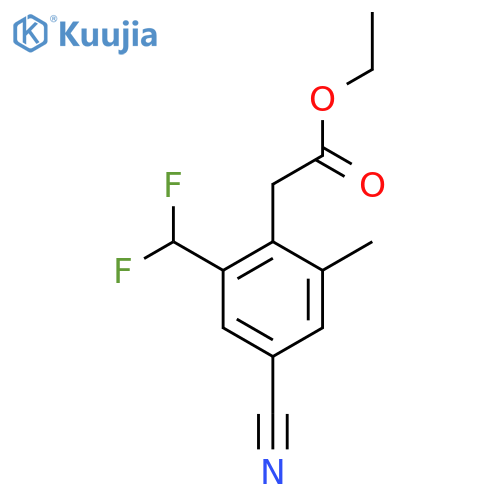 Ethyl 4-cyano-2-difluoromethyl-6-methylphenylacetate structure