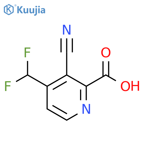 3-Cyano-4-(difluoromethyl)picolinic acid structure