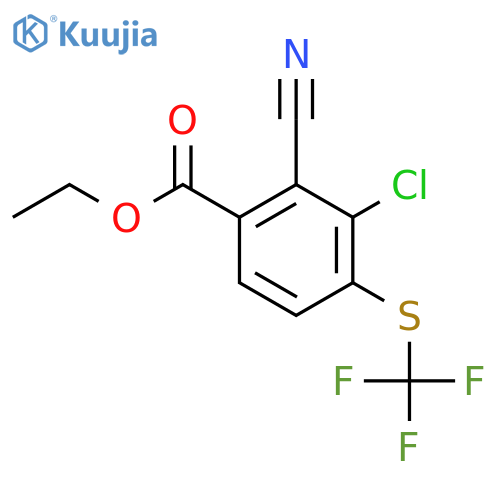 Ethyl 3-chloro-2-cyano-4-(trifluoromethylthio)benzoate structure